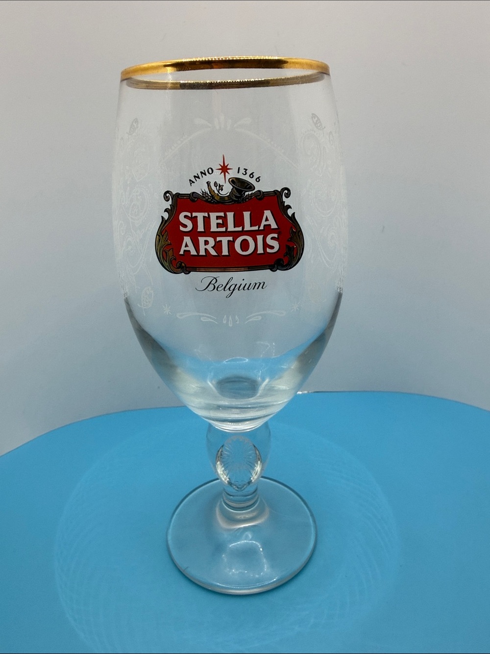 Stella Artois Gold-Rimmed Clear Beer Goblet